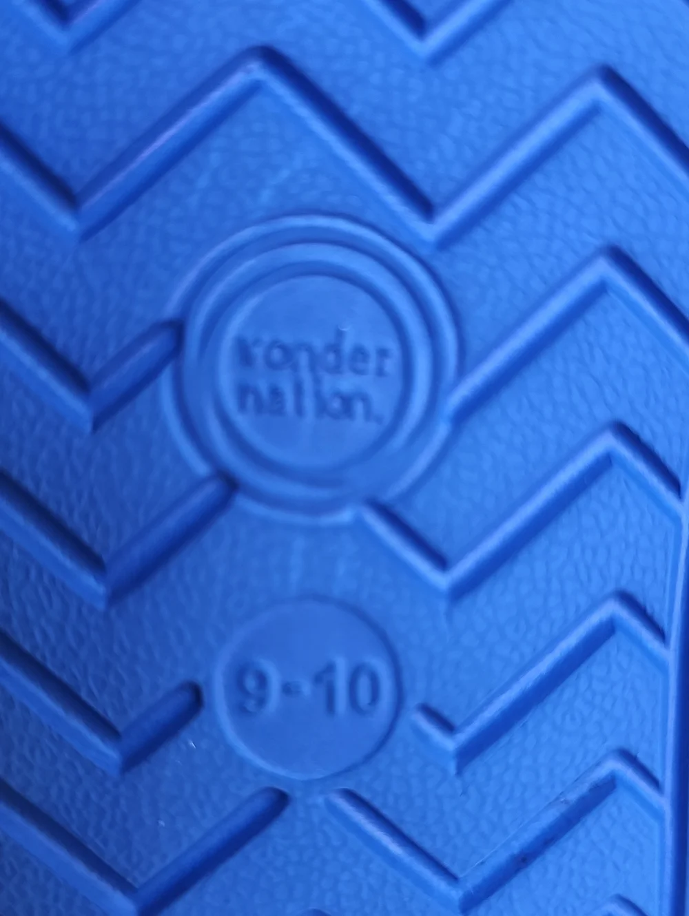 Wonder Nation Blue & White Rubber Water Shoes Slip On Clogs Size 9-10